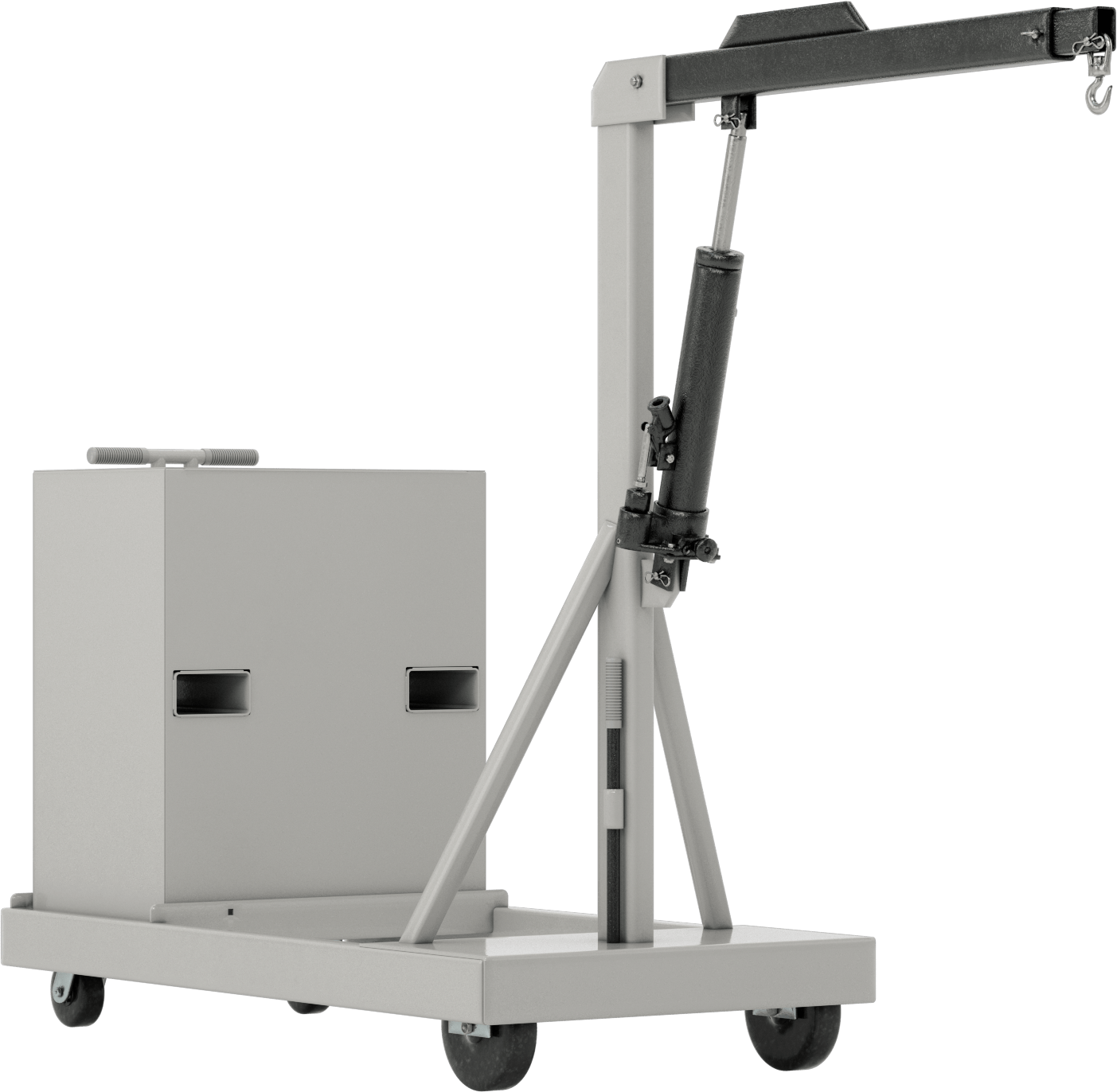 Yakın Kaldırma Hidrolik Vinç, 44“ ila 62” Kol Uzunluğu, 1000 lbs. Geri Çekilmiş Kol Kapasitesi