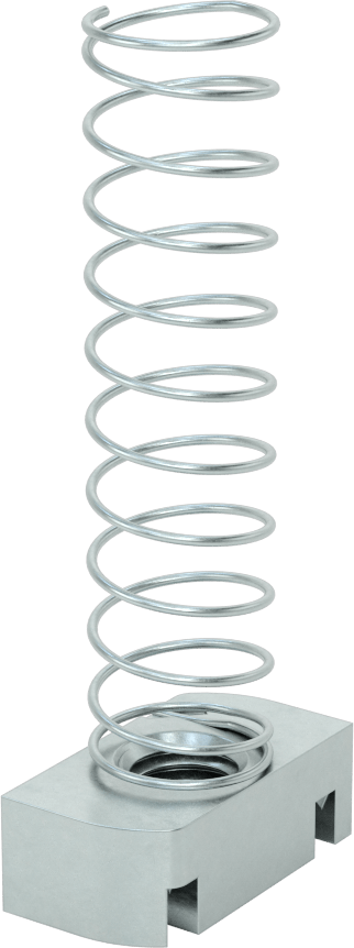 Strut Kanal Somunu, Yaylı, 2-7/16“ ve 3-1/4” Yüksek Kanal, Çelik, 1/2"-13 Diş