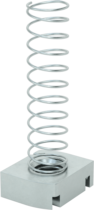 Strut Kanal Somunu, Yaylı, 2-7/16“ ve 3-1/4” Yüksek Kanal, Çelik, 5/8"-11 Diş