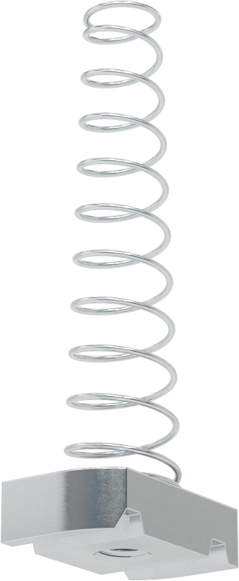 Strut Kanal Somunu, Yaylı, 2-7/16“ ve 3-1/4” Yüksek Kanal, Çelik, M8 Diş