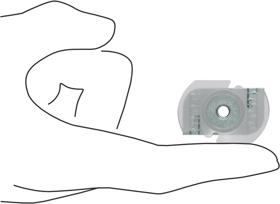 Strut Kanal Somunu, Kolay Konumlandırma, 1/4"-20 Diş Boyutu