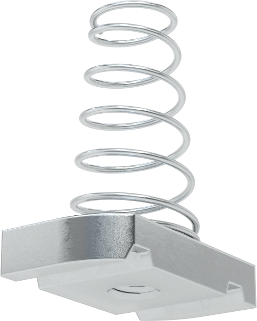 Strut Kanal Somunu, Yaylı, 1-5/8" Yüksek Kanal, Çelik, 1/4"-20 Diş