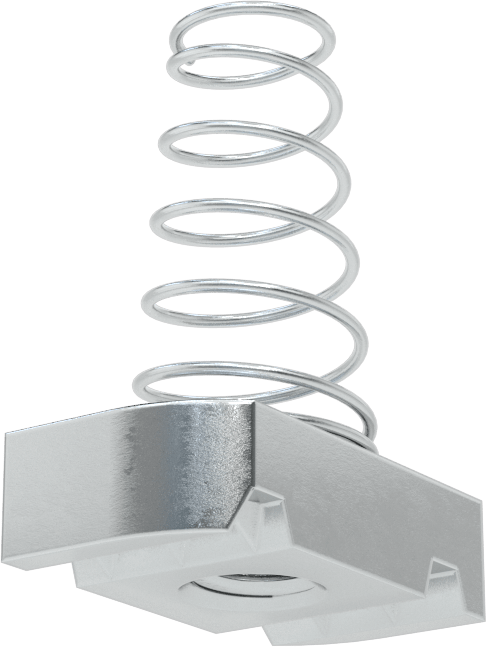 Strut Kanal Somunu, Yaylı, 1-5/8" Yüksek Kanal, Çelik, 3/8"-16 Diş