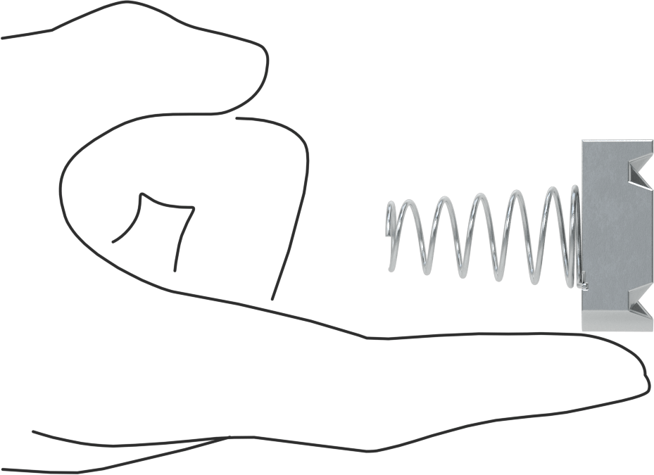 Strut Kanal Somunu, Yaylı, 1-5/8" Yüksek Kanal, Çelik, 1/2"-13 Diş