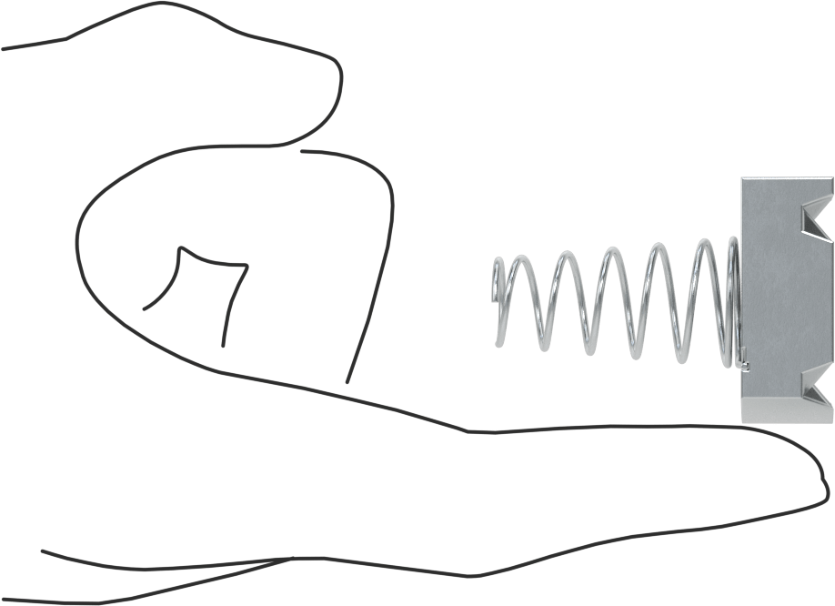 Strut Kanal Somunu, Yaylı, 1-5/8" Yüksek Kanal, Çelik, 5/8"-11 Diş
