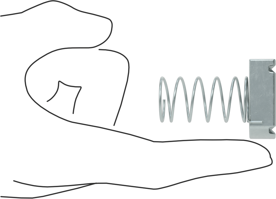 Strut Kanal Somunu, Yaylı, 1-5/8" Channel, Çinko Kaplı Çelik, 3/4"-10 Diş