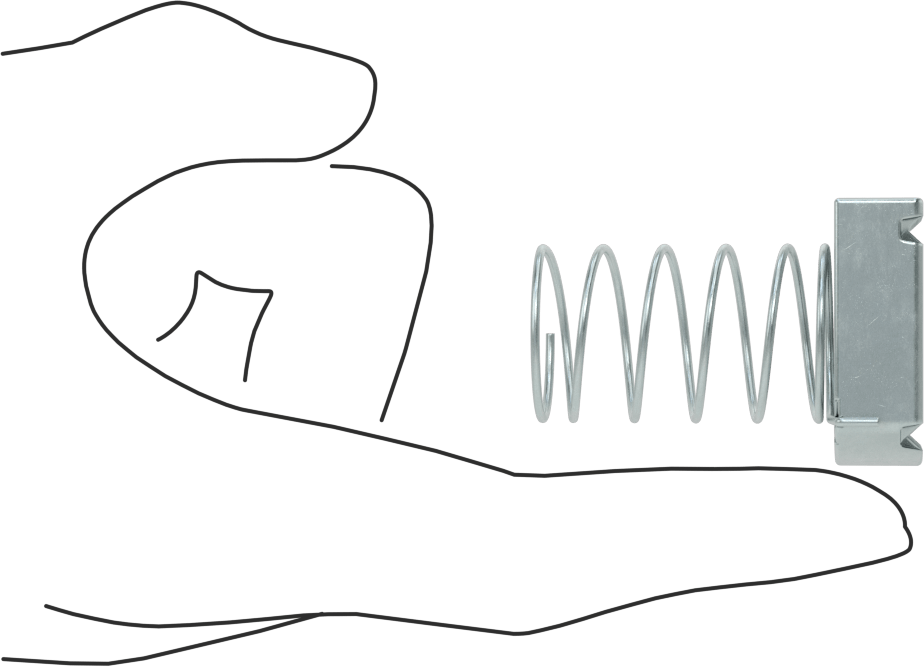 Strut Kanal Somunu, Yaylı, 1-5/8" Channel, Çinko Kaplı Çelik, 7/8"-9 Diş