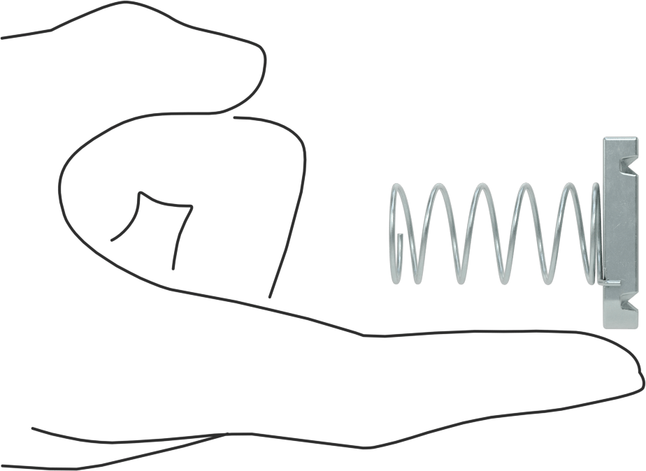 Strut Kanal Somunu, Yaylı, 1-5/8" Kanal için, Çinko Kaplı Çelik, 8-32 Diş