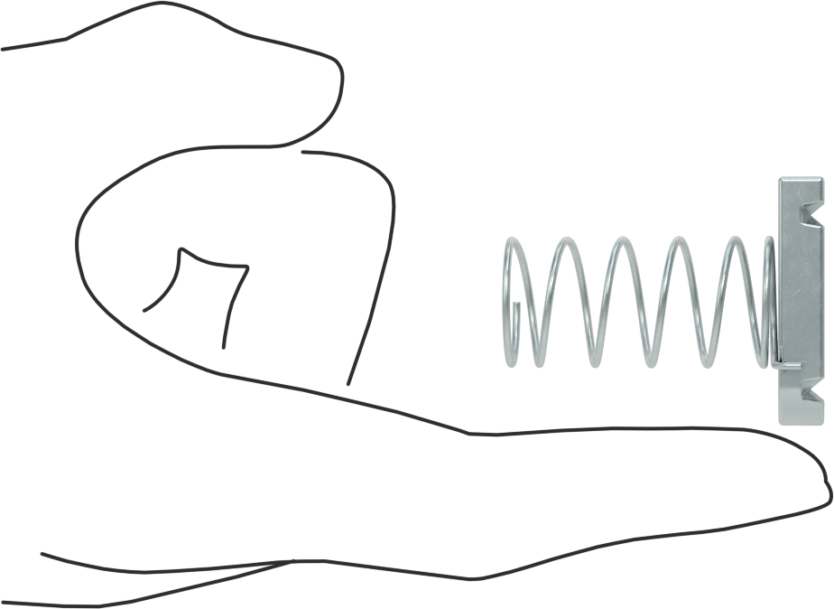 Strut Kanal Somunu, Yaylı, 1-5/8" Kanal için, Çinko Kaplı Çelik, 10-32 Diş