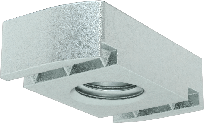 Strut Kanal Somunu, Çinko Kaplı Çelik, 1/2"-13 Diş Boyutu, 3/8" Yükseklik