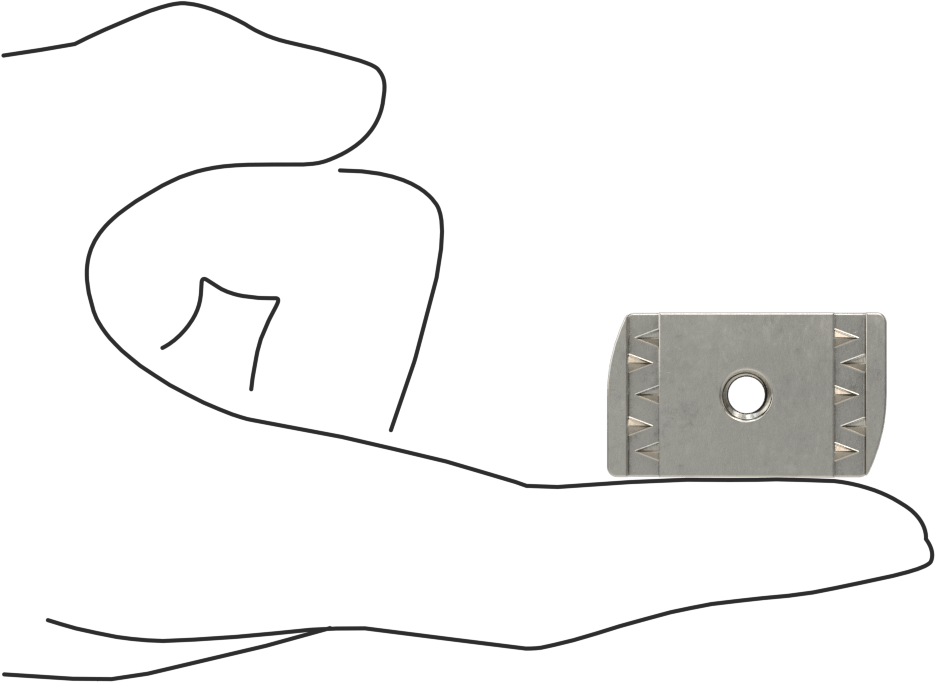 Strut Kanal Somunu, 316 Paslanmaz Çelik, 1/4"-20 Diş Boyutu, 1-5/8" Dikme Kanal Genişliği için