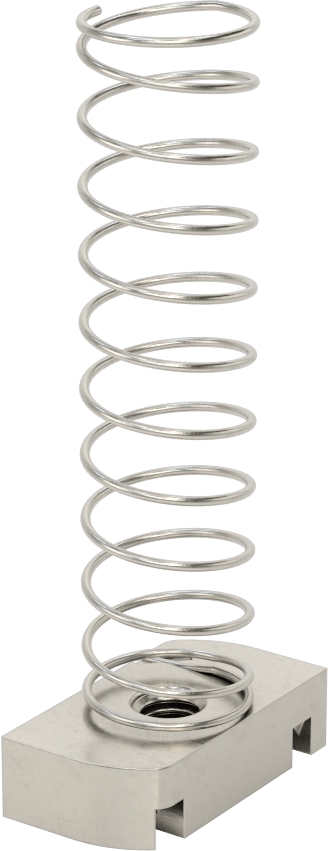 Strut Kanal Somunu, Yaylı, 2-7/16“ ve 3-1/4” Yüksek Kanal, Paslanmaz Çelik, 5/16"-18 Diş