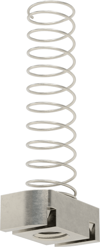 Strut Kanal Somunu, Yaylı, 2-7/16“ ve 3-1/4” Yüksek Kanal, Paslanmaz Çelik, 1/2"-13 Diş