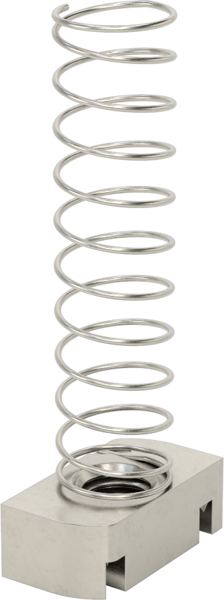 Strut Kanal Somunu, Yaylı, 2-7/16“ ve 3-1/4” Yüksek Kanal, Paslanmaz Çelik, 1/2"-13 Diş