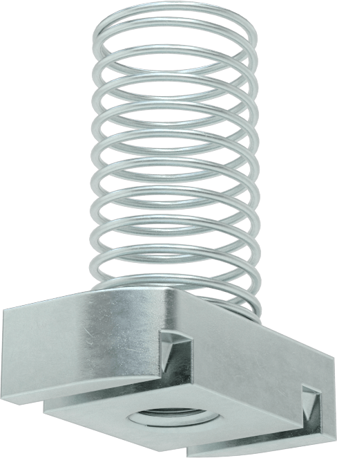 Strut Kanal Somunu, Yaylı, 1-5/8" Yüksek Kanal, Çinko Kaplı Çelik, M10 Diş
