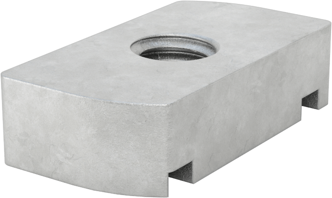 Strut Kanal Somunu, Galvanizli Çelik, 3/8"-16 Diş Boyutu