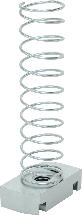 Strut Kanal Somunu, Yaylı, 2-7/16“ ve 3-1/4” Yüksek Kanal, 316 Paslanmaz Çelik, M8 Diş