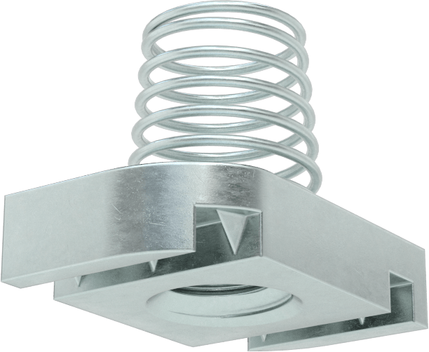 Strut Kanal Somunu, Yaylı, 13/32" Yüksek Kanal, Çelik, 1/4"-20 Diş