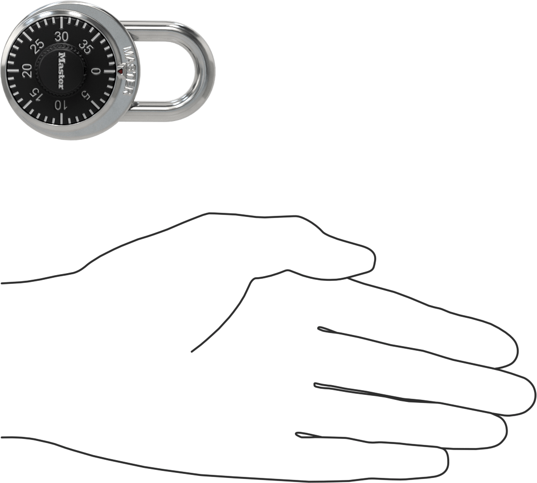 Master Lock 1500 Asma Kilidi Benzeri Şifreli Kilit, 3/4" Dikey Kelepçe Boşluğu, 34-16-02 Kombinasyon