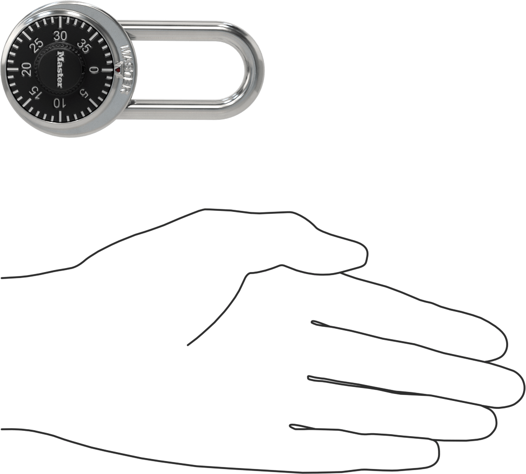 Master Lock 1500 Asma Kilidi Benzeri Şifreli Kilit, 1-1/2" Dikey Kelepçe Boşluğu, 02-24-34 Kombinasyon