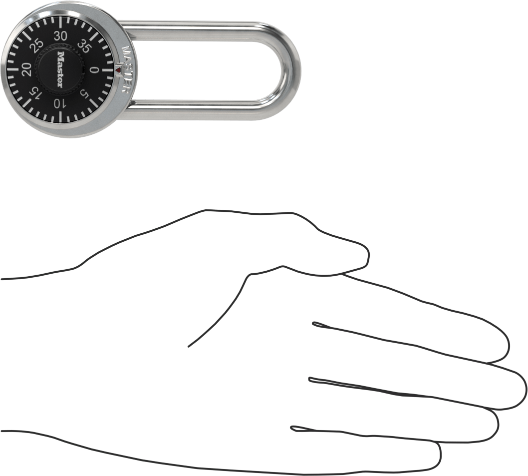 Master Lock 1500 Asma Kilidi Benzeri Şifreli Kilit, 2" Dikey Kelepçe Boşluğu, 34-16-02 Kombinasyon