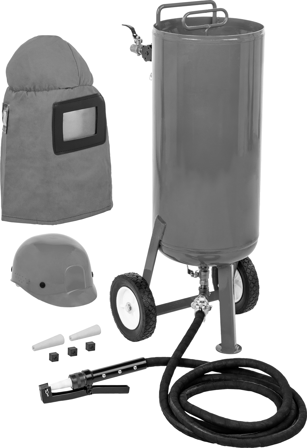 Yüksek Hızlı Aşındırıcı Püskürtme Makinesi, 150 lbs. Kapasite
