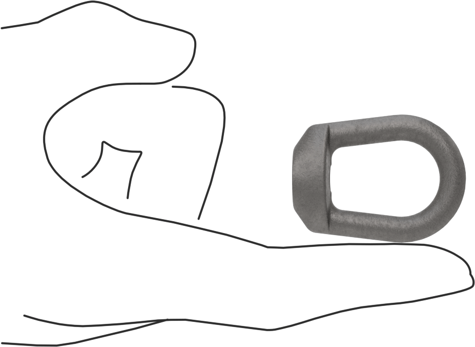Çelik Oval Gözlü Somun - Kaldırma için, 1/4"-20 Diş Boyutu