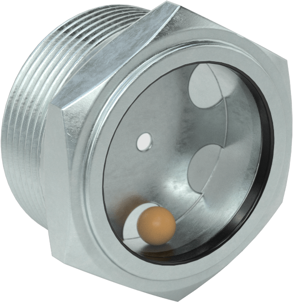 Koyu Sıvılar için Yüksek Görünürlüklü Nişangahlar, Çelik, 1-1/2 NPT, 125 PSI @ 70°F Maksimum