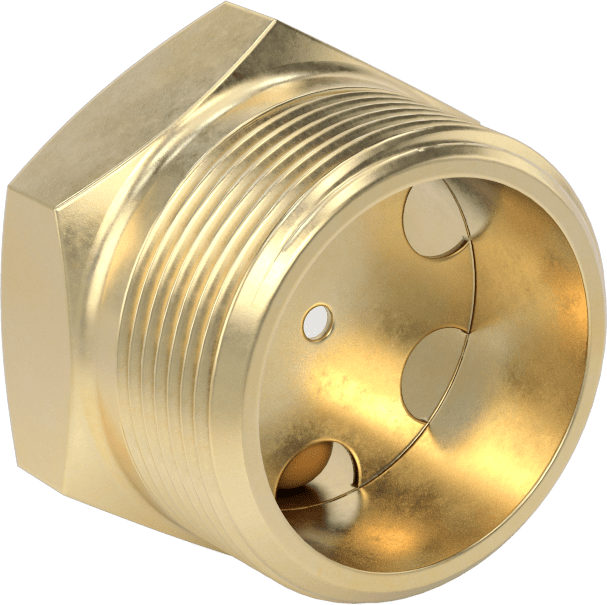 Koyu Sıvılar için Yüksek Görünürlüklü Nişangahlar, Pirinç, 1-1/2 NPTF, 70°F'de 25 PSI Maksimum