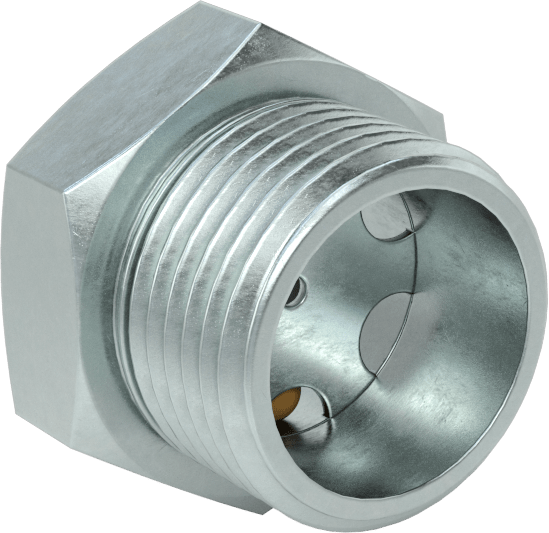 Koyu Sıvılar için Yüksek Görünürlüklü Nişangahlar, Çelik, 1-1/16"-12 UN/UNF, 70°F'de Maksimum 75 PSI