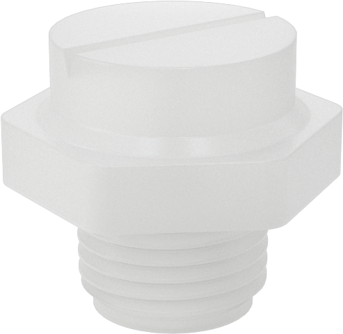 PFA Plastik Düz Püskürtme Nozulu, 1/8 NPT Erkek, 0,2 gpm 20 PSI'da, 43 Derece Püskürtme Açısı