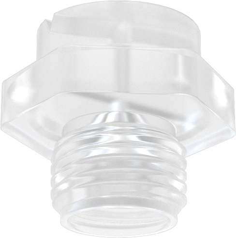 PFA Plastik Düz Püskürtme Nozulu, 1/8 NPT Erkek, 0,1 gpm 20 PSI'da, 16 Derece Püskürtme Açısı