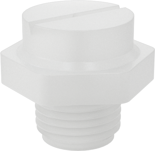 PFA Plastik Düz Püskürtme Nozulu, 1/8 NPT Erkek, 0,1 gpm 20 PSI'da, 16 Derece Püskürtme Açısı