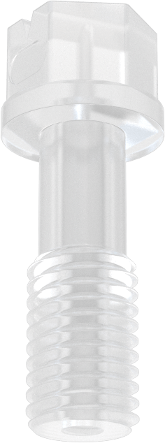 PFA Plastik Düz Püskürtme Nozulu, 1/4"-28 Diş, 0,1 gpm 20 PSI'da, 79 Derece Püskürtme Açısı