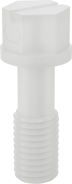 PFA Plastik Düz Püskürtme Nozulu, 1/4"-28 Diş, 0,1 gpm 20 PSI'da, 79 Derece Püskürtme Açısı