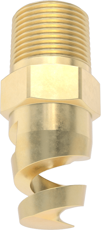 Yüksek Hacimli Tıkanmaya Dayanıklı Püskürtme Memesi, İçi Boş Konik, Pirinç, 3/4 NPT, 1/2" Delik Çapı, 120 Derece