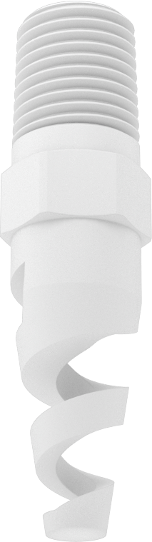 Yüksek Hacimli Tıkanmaya Dayanıklı Püskürtme Memesi, Tam Koni, PTFE, 1/4 NPT Erkek, 0,16" Delik, 60 Derece