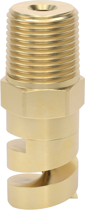 Yüksek Hacimli Tıkanmaya Dayanıklı Püskürtme Memesi, İçi Boş Konik, Pirinç, 3/8 NPT, 0,19" Açıklık Çapı, 180 Derece