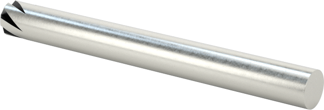 Kobalt Çelik Havşa, Perçinler için, 100 Derece, Siyah Oksit, 6 Yiv, 1/8" Gövde Çapı