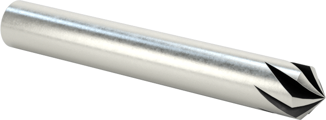 Kobalt Çelik Havşa, Perçin için, 100 Derece, Siyah Oksit, 6 Yiv, 3/16" Gövde Çapı
