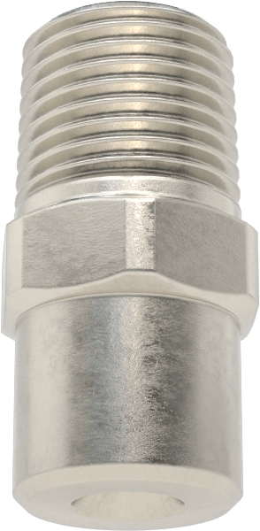 Tam Konili Püskürtme Nozulu, 303 Paslanmaz Çelik, 1/8 NPT Erkek, 0,1 gpm 20 PSI'da, 90 Derece Açı