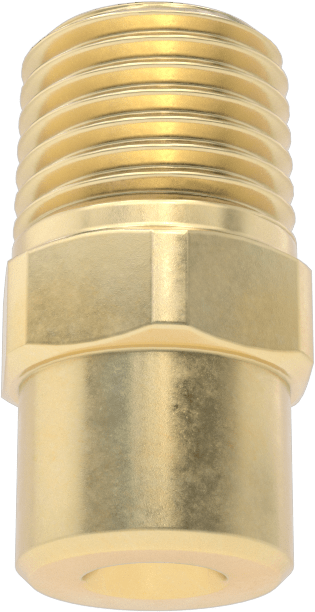 Tam Konili Püskürtme Nozulu, Pirinç, 1/4 NPT Erkek, 20 PSI'da 0,7 gpm, 60 Derece Açı