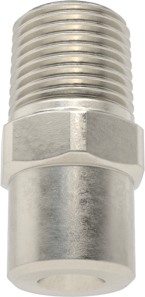 Tam Konili Püskürtme Nozulu, Paslanmaz Çelik, 1/8 NPT Erkek, 0,5 gpm 20 PSI'da, 120 Derece Açı