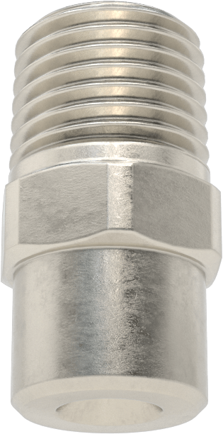 Tam Konili Püskürtme Nozulu, 303 Paslanmaz Çelik, 1/4 NPT Erkek, 20 PSI'da 1 gpm, 120 Derece Açı