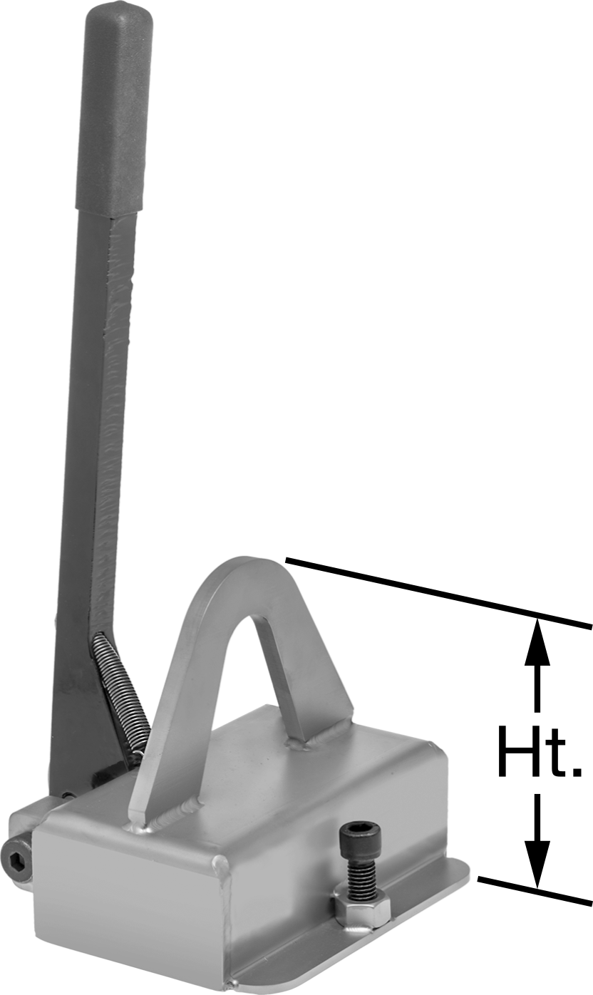 Yüzeyi Çizmeyen Kaldırma Mıknatısı, 400 lbs. Kapasite @ 1/4" Kalınlıkta Malzeme, 7-3/4" Uzunluk
