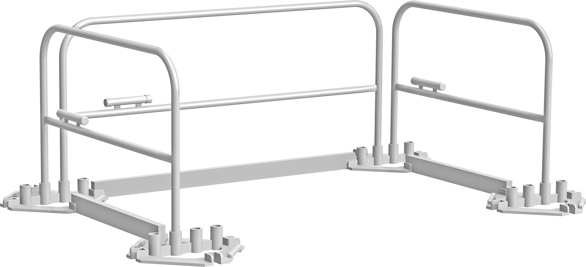 Railing with Two Add-On Railings and Toeboards