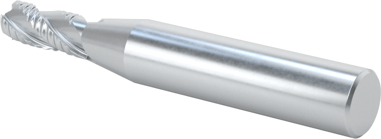 Alüminyum için Kaba Kobalt Çelik Kare Uçlu Freze, Pirinç, ve Bronz, 1/4" Freze Çapı, 2-7/16" Toplam Uzunluk