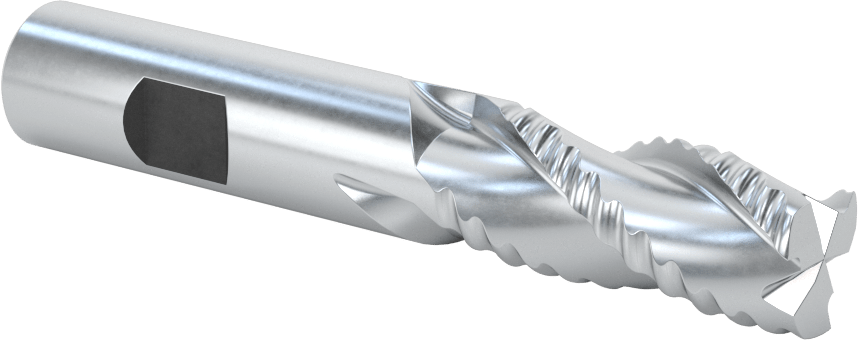 Alüminyum için Kaba Kobalt Çelik Kare Uçlu Freze, Pirinç, ve Bronz, 5/8" Freze Çapı, 3-3/4" Toplam Uzunluk