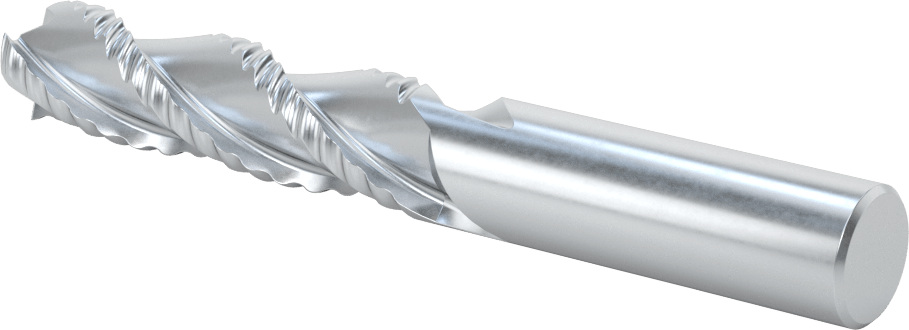 Alüminyum için Kaba Kobalt Çelik Kare Uçlu Freze, Pirinç, ve Bronz, 5/8" Freze Çapı, 4-5/8" Toplam Uzunluk