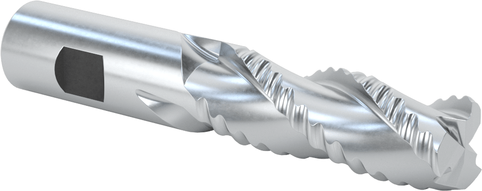 Alüminyum için Kaba Kobalt Çelik Kare Uçlu Freze, Pirinç, ve Bronz, 1" Freze Çapı, 5-1/2" Toplam Uzunluk